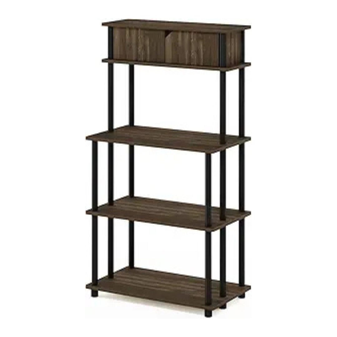 Furinno Turn-N-Tube Kitchen Storage Shelf With Top Cabinet