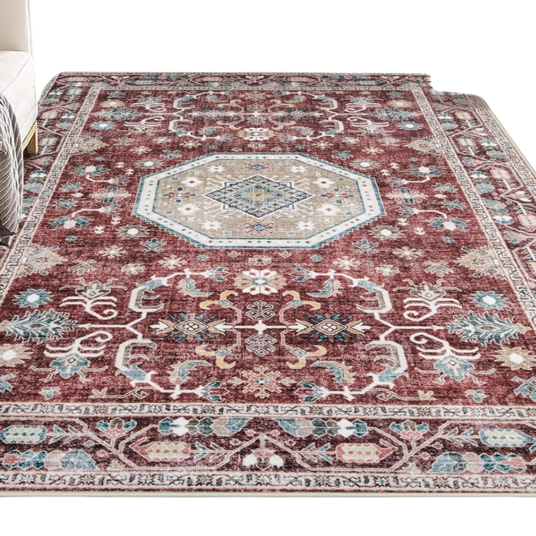 5x7 feet Washable Ultra Thin Boho Area Rug