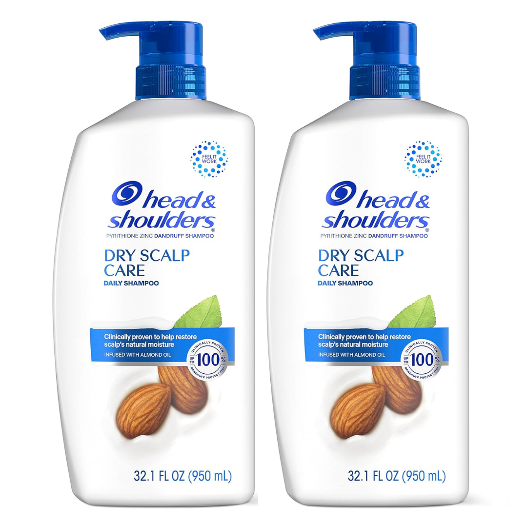 Head & Shoulders Shampoo, Dry Scalp Care With Almond Oil (32.1 Fl Oz, Twin Pack)