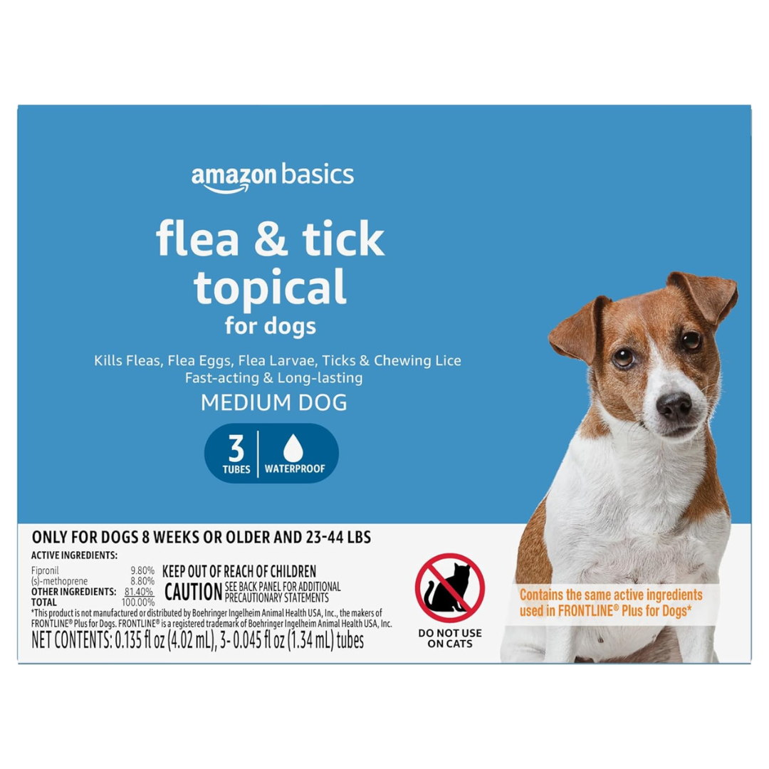 3-Count Amazon Basics Flea And Tick Topical Treatment