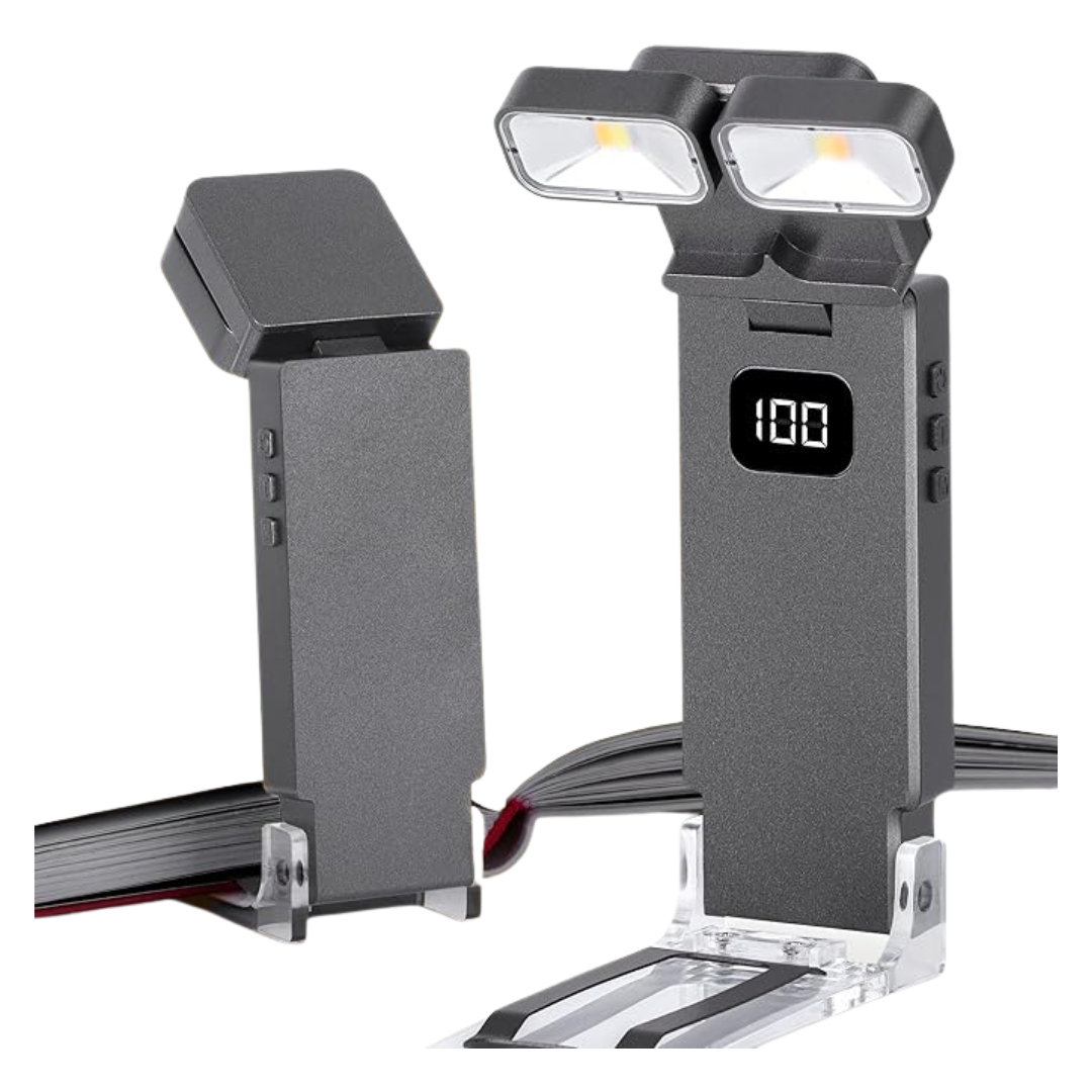 1000mAh Rechargeable Dual-Heads Clip On LED Bookmark Lamp