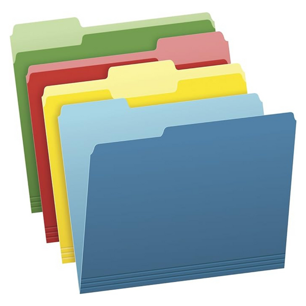 36-Pack Pendaflex Two-Tone Color File Folders