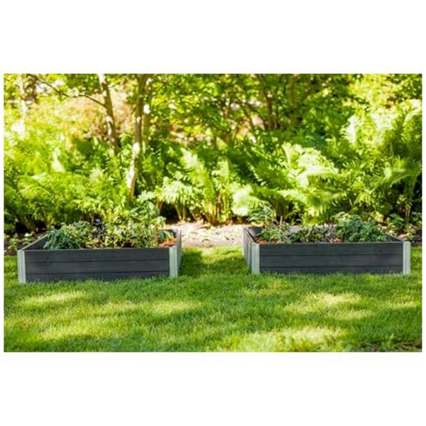 2-Pack VITA Urbana 4 x 4ft Embossed Vinyl Raised Garden Bed