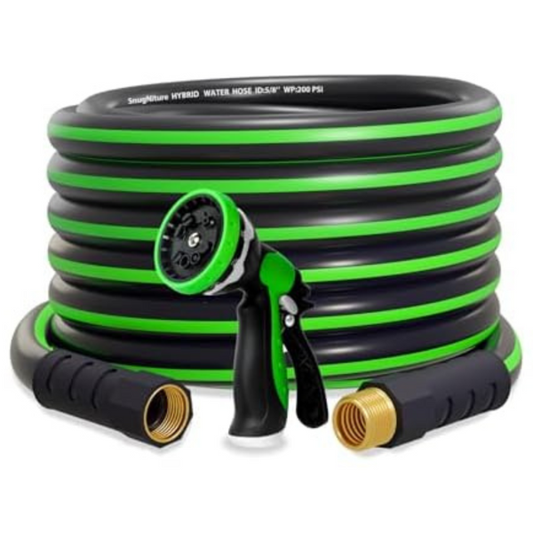 SnugNiture 50Ft x 5/8" Heavy Duty Garden Water Hose