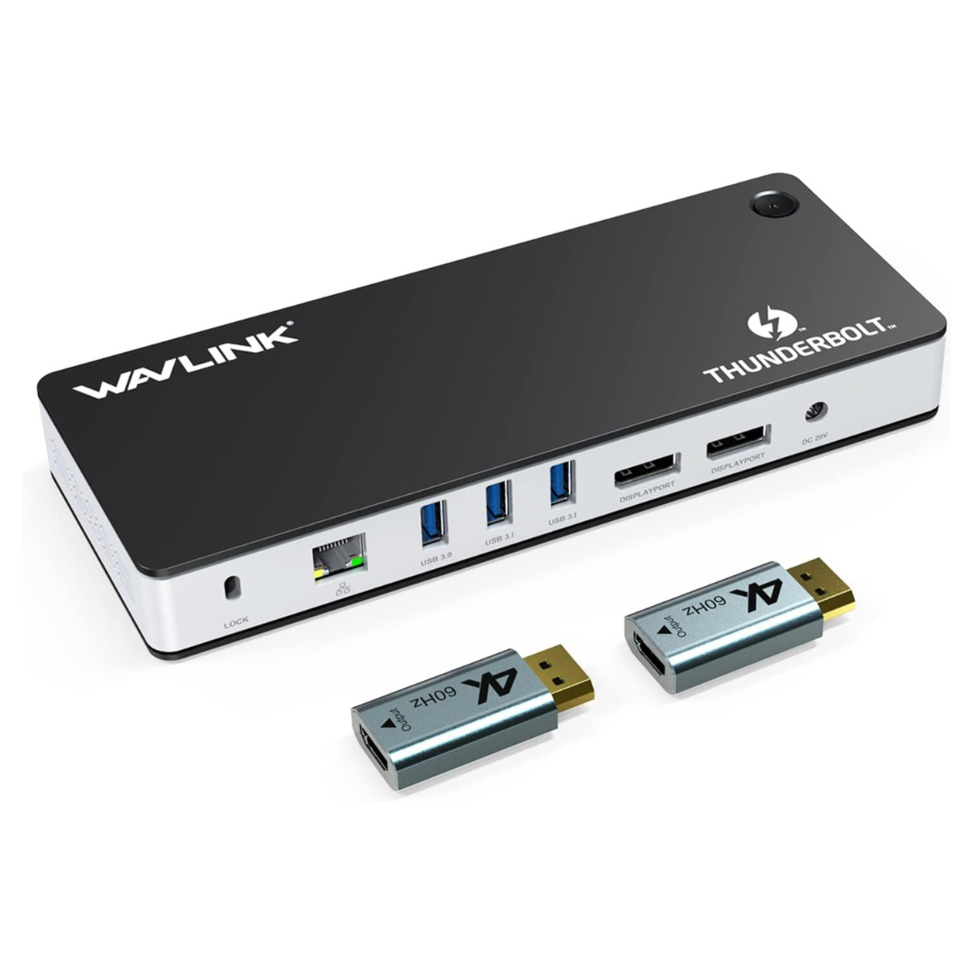 Wavlink Thunderbolt 3 & Dual 4K Display USB C Docking Station