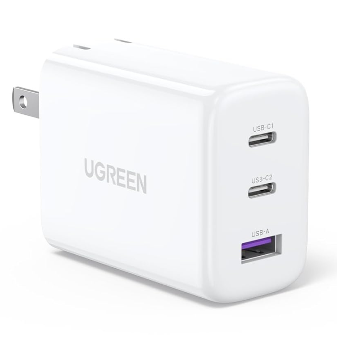 65W UGREEN 3-Ports Foldable USB-C & USB-A Wall Charger