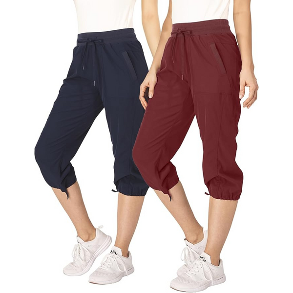 2-Pack Women's Ultra Performance Capri Pants (4-Colors)