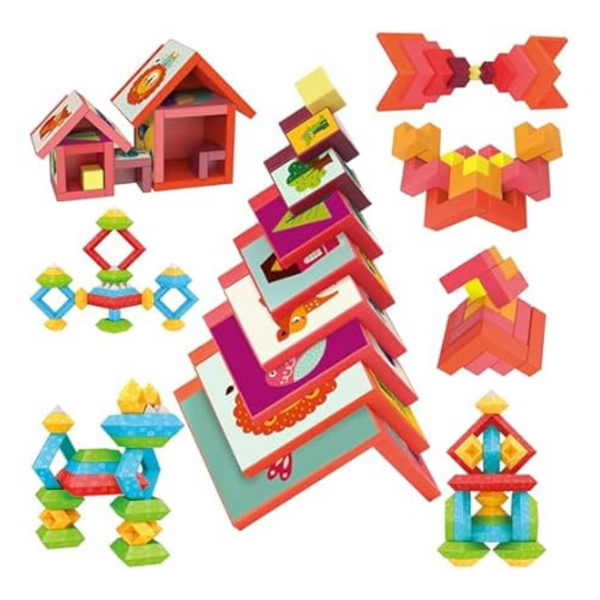 49-Piece Montessori 3-In-1 Stacking Toys Set