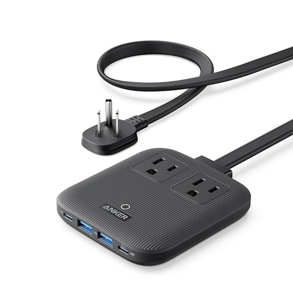 Anker 6-In-1 67W Max USB-C Power Strip With Flat Plug & 5ft Cord (3 Colors)