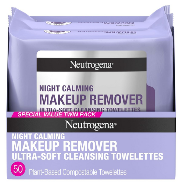 Neutrogena Makeup Remover Night Calming Cleansing Towelettes (50 Count)