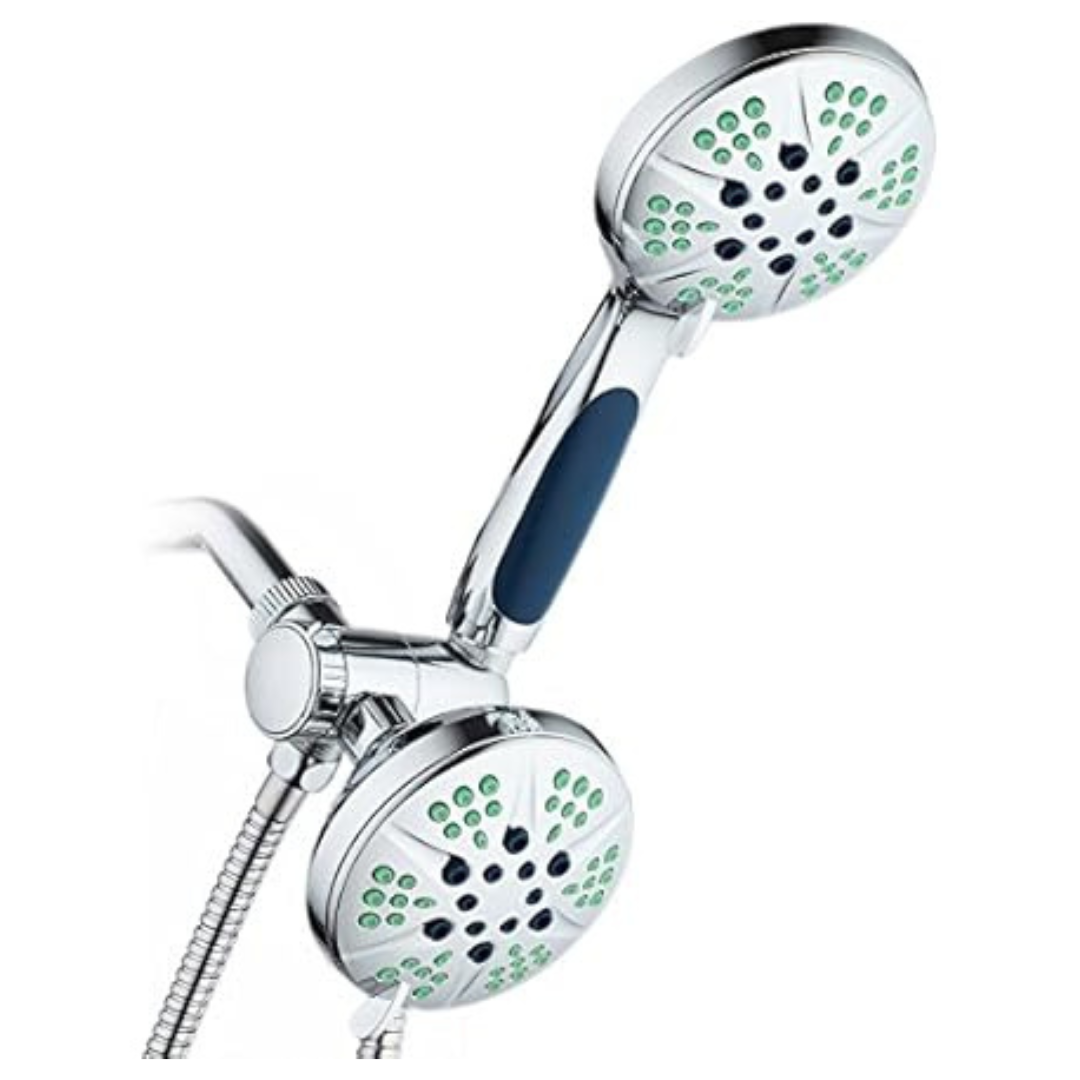 Hotel Spa 3-In-1 Anti-Clog High-Pressure 48-Settings Shower Head Combo