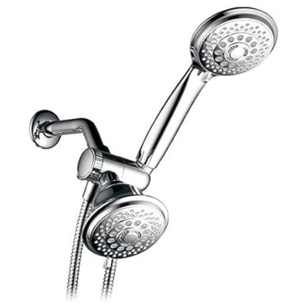 Hotel Spa 4" Twin 30-Settings Shower Head Combo With 6Ft Hose