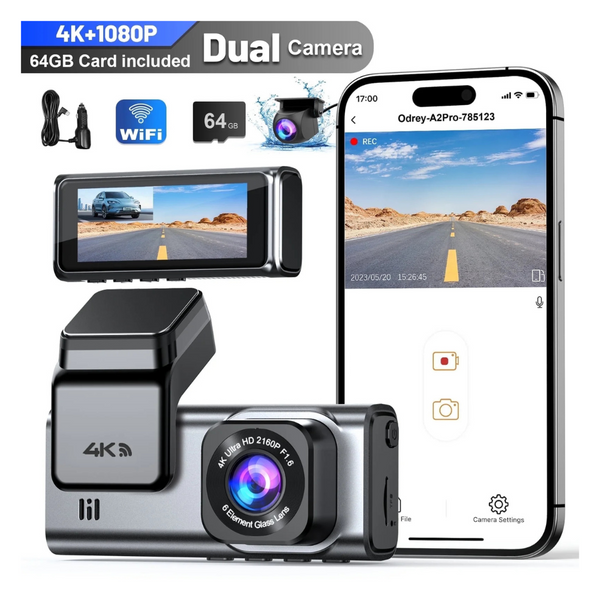 4K+1080P WiFi & WDR Dash Camera