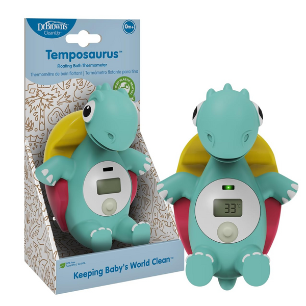 Dr. Brown's CleanUp Temposaurus Floating BPA Free Bath Thermometer