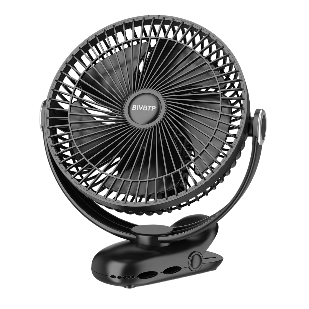 12000mAh Rechargeable 6-30hrs Quiet 8" Clip On Personal Fan