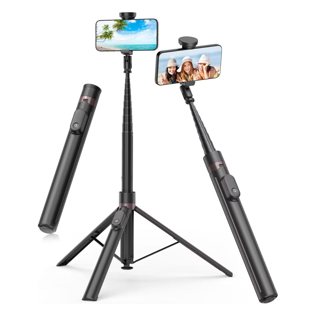 Toneof 66" 360 deg. Rotatable Auto-Open Cell Phone Tripod Stand