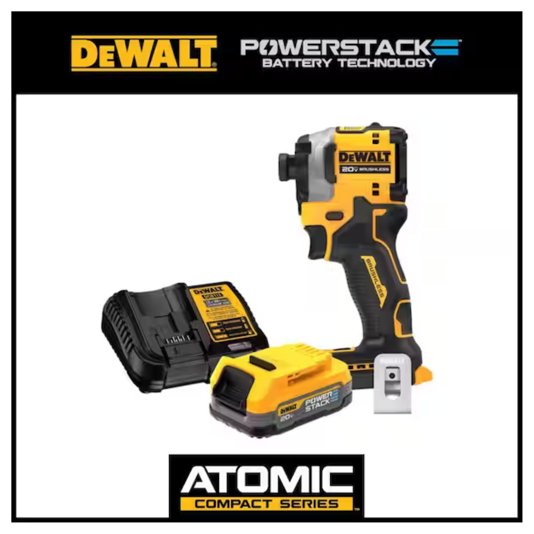 Dewalt 20-Volts Compact Impact Driver With 20-Volt Battery Starter Kit