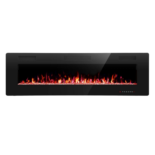 Auseo 60 inch 1500W Embedded Wall Mounted Indoor Fireplace