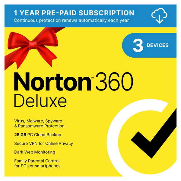 Norton 360 Deluxe 2025 Antivirus Software For 3 Devices (Download)