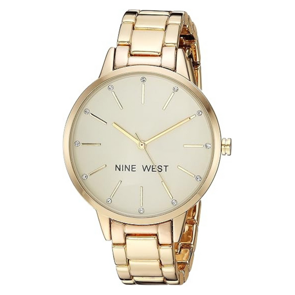 Nine West Women's Crystal Accented Bracelet Watch