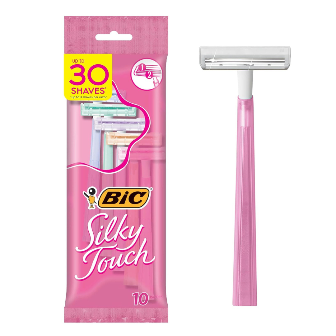 10-Count BIC Silky Touch Women's Disposable Razors With 2 Blades