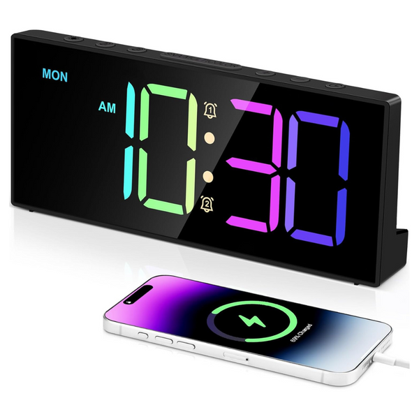 RGB Colorful Changing Digital Clocks with Adjustable Volume