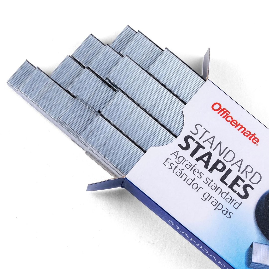 Officemate Silver Standard Staples (1/4" Leg Length, 5000/Box (91900)