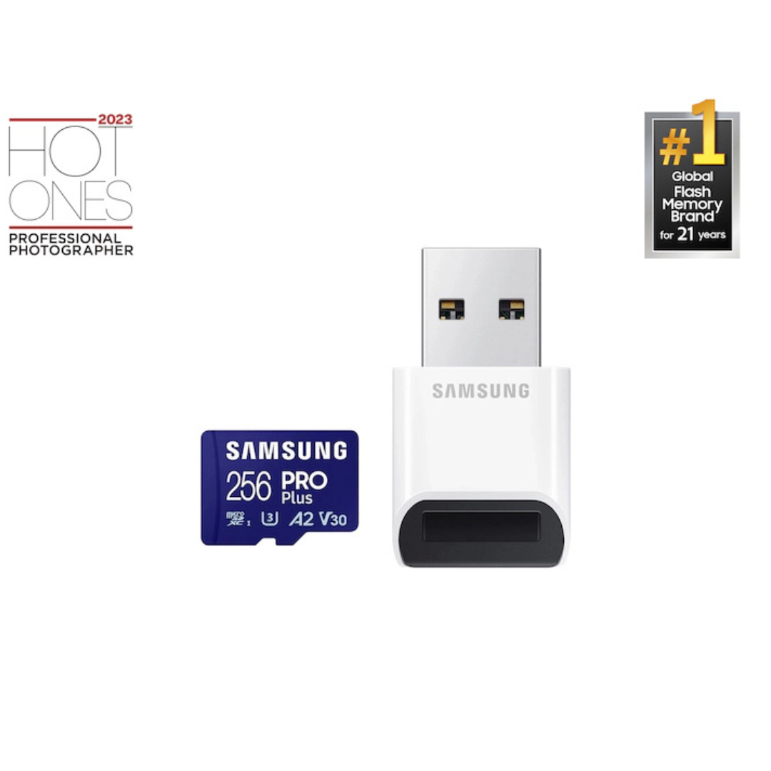 Samsung PRO Plus 256GB MicroSD Card + USB Adapter