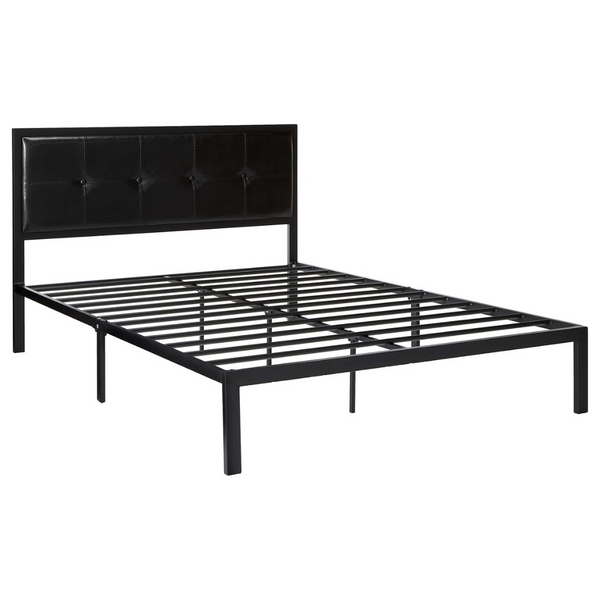 ZINUS Queen Size Cherie Faux Leather Classic Platform Bed Frame