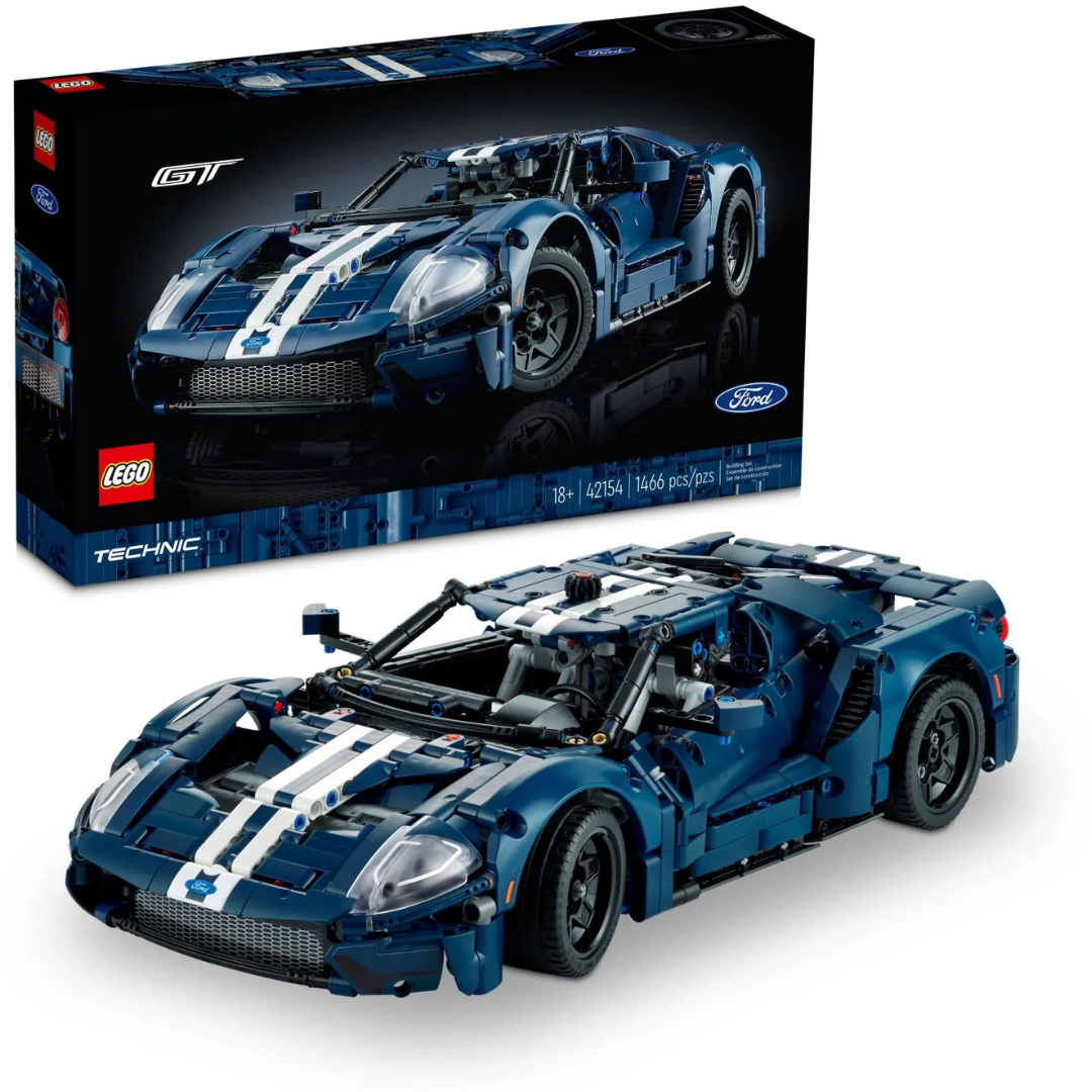 1466-Piece LEGO Technic 2022 Ford GT 42154 Car Model Kit