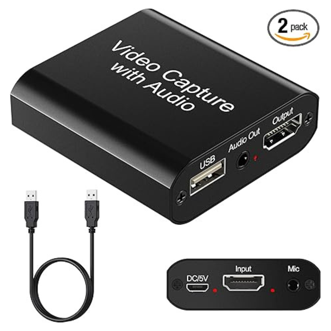 VIXLW Audio Video Capture Card With Mic And HDMI Loop-Out