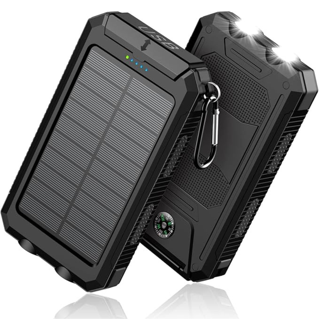 36800mAh Portable Solar Power Bank With Flashlight