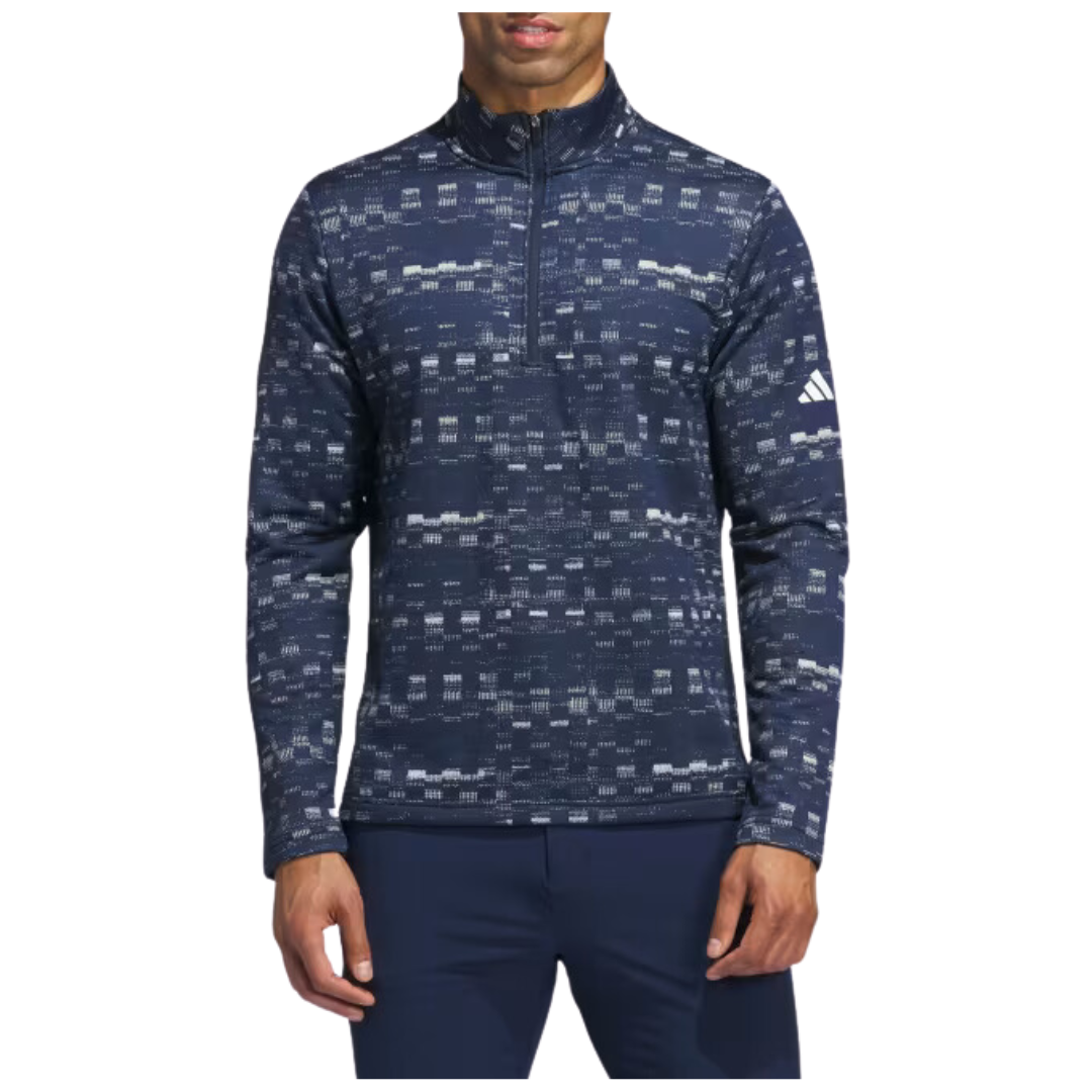 Adidas Core Printed Quarter Zip Pullover (Various)