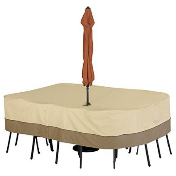 Classic Accessories Veranda Patio Table Cover With Umbrella Hole