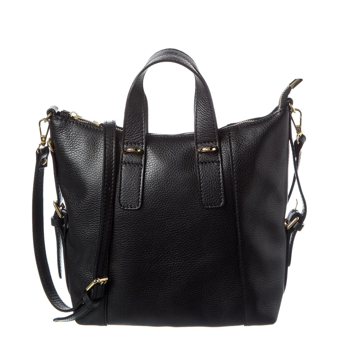 Italian Leather Women's High-quality Black Leather Handbag