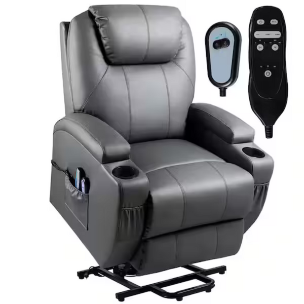 Lacoo Leather Power Lift Standard Recliner Chair (3 Colors)