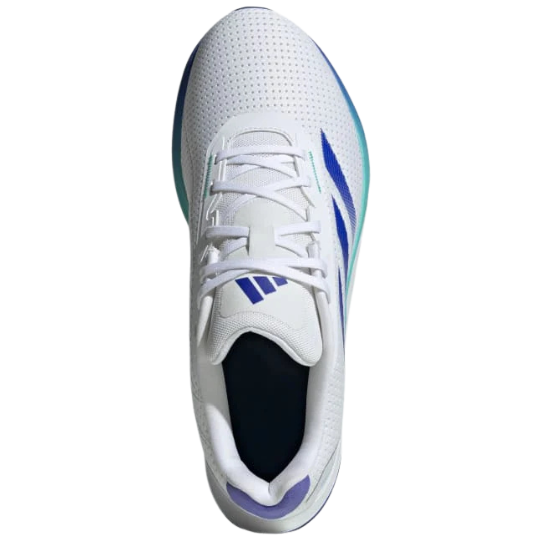 Adidas Men's Duramo SL Running Sneaker (White/Lucid Blue/Flash Aqua)