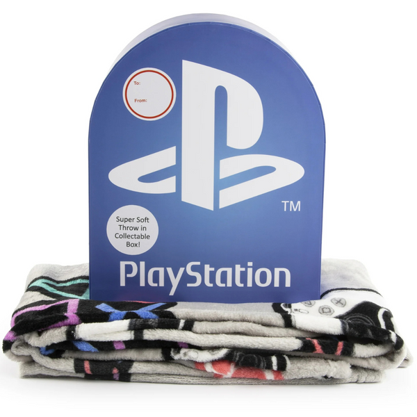 Sony Playstation Shaped Box Throw Set