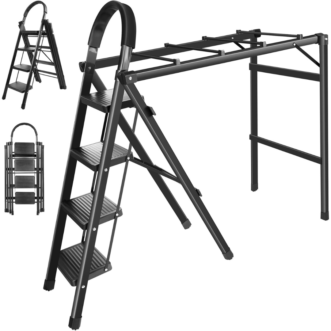 LASTJUMPER 4 Step Lightweight Portable Step Folding Ladder