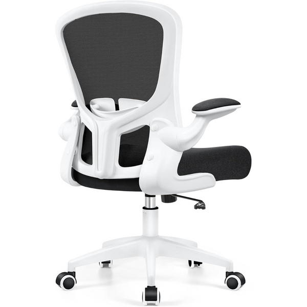 Ergonomic Lumbar Support Desk Chair w/Flip-up Armrest