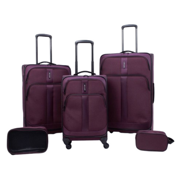 5-Piece Skyline Softside Spinner Luggage Set (Burgundy)