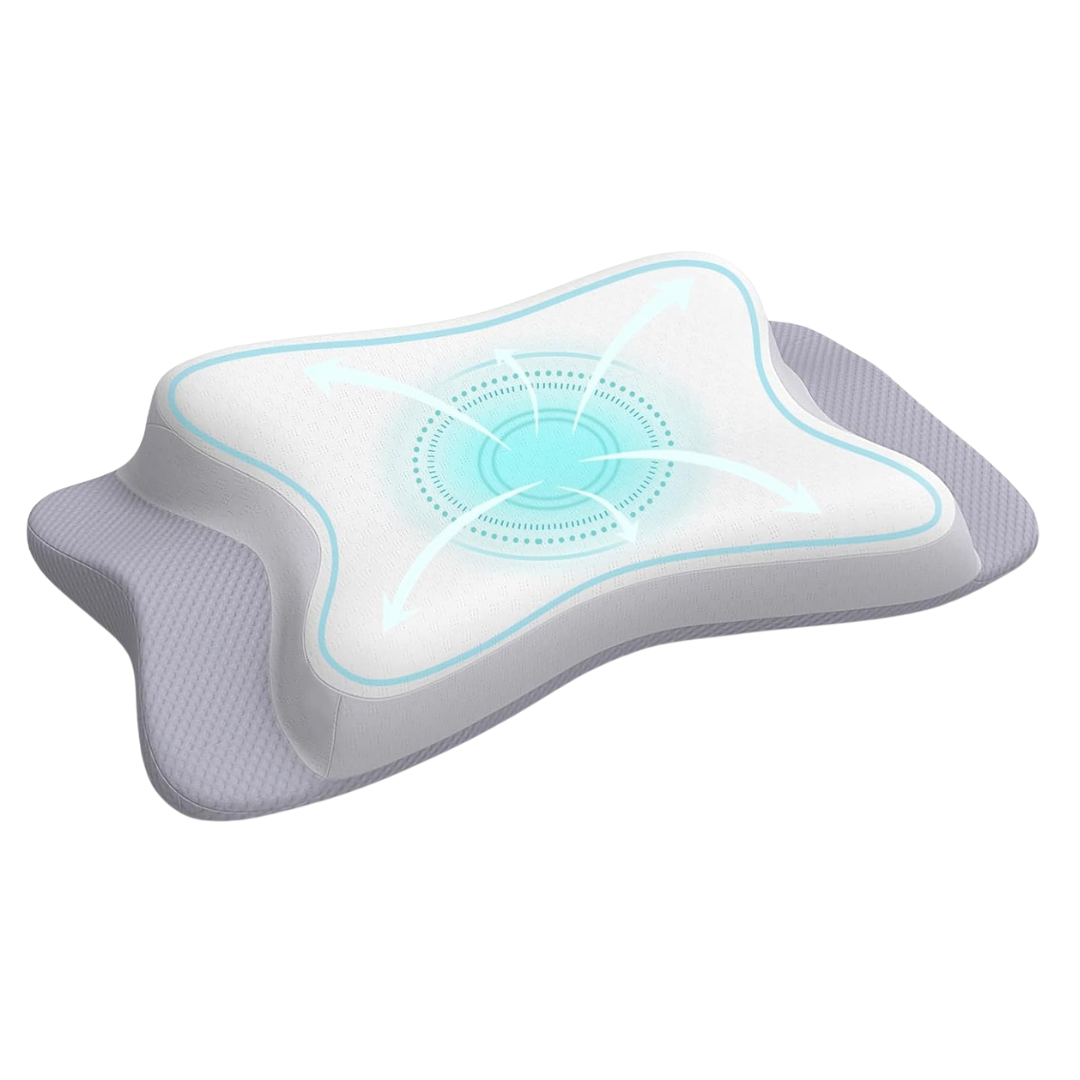 Polovo Ergonomic Queen Size Neck Pain Relief Cervical Pillow