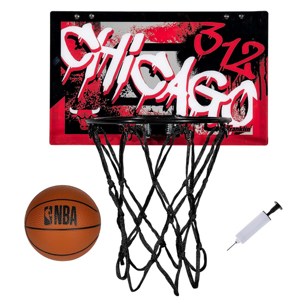 Franklin Sports NBA Chicago Bulls Over The Door Basketball Hoop