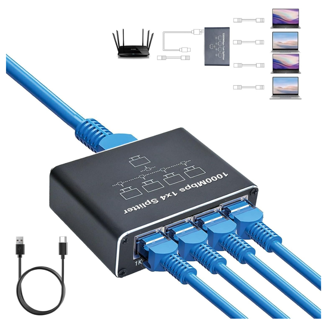 4-Port Gigabit Ethernet Splitter