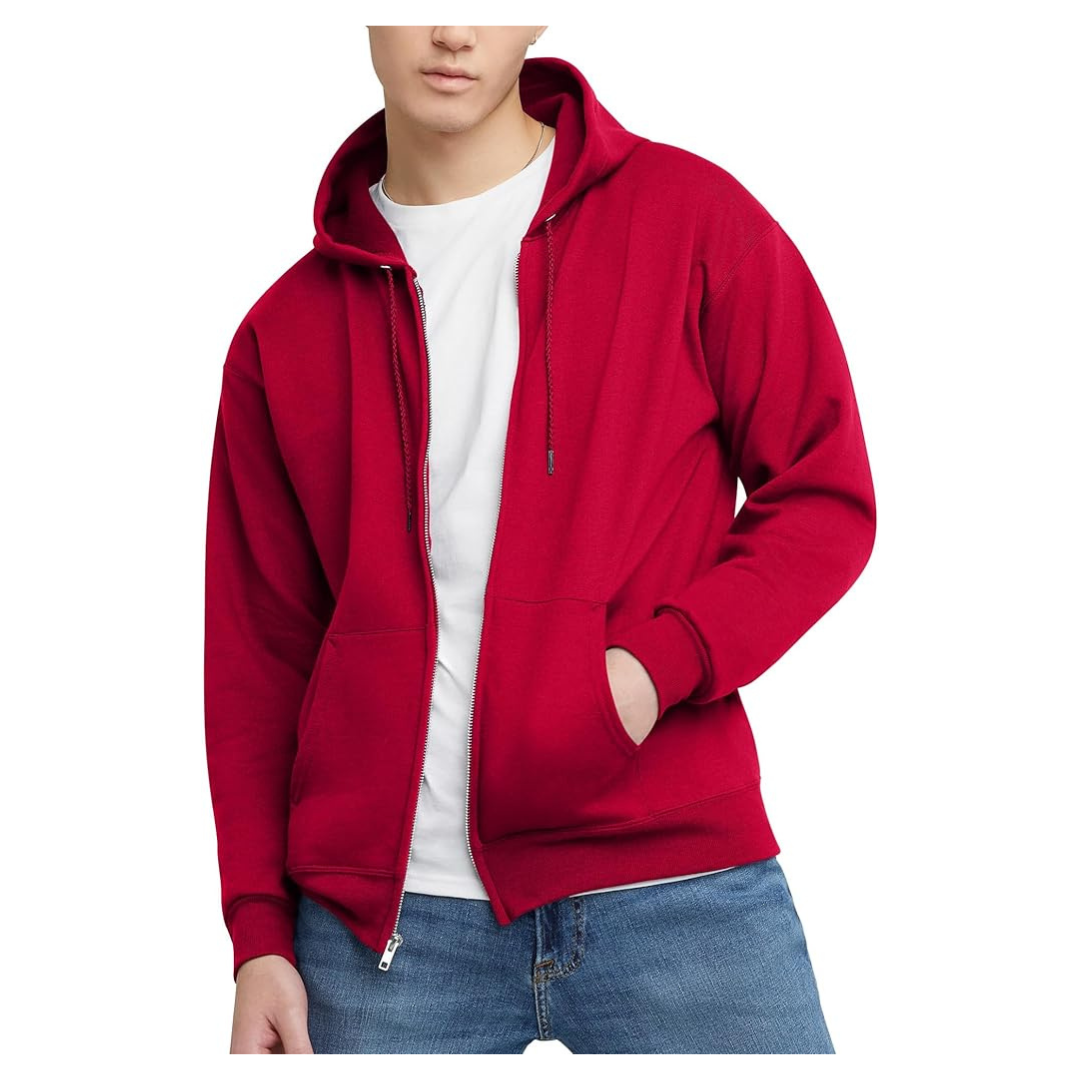 Hanes Men's Full-Zip Eco-Smart Hoodie (Select Colors/Sizes)