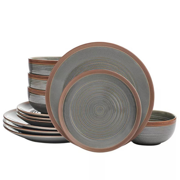 12-Piece Food Network Colby Dinnerware Set