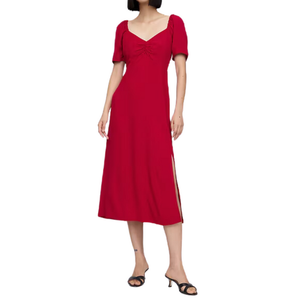 Gap Factory Women's Sweetheart Puff Sleeve Midi Dress