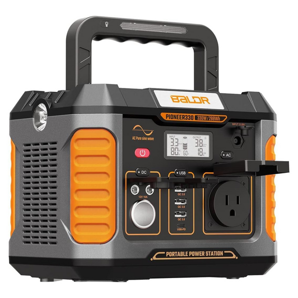 BALDR 330 Watt Solar Battery Portable Generator