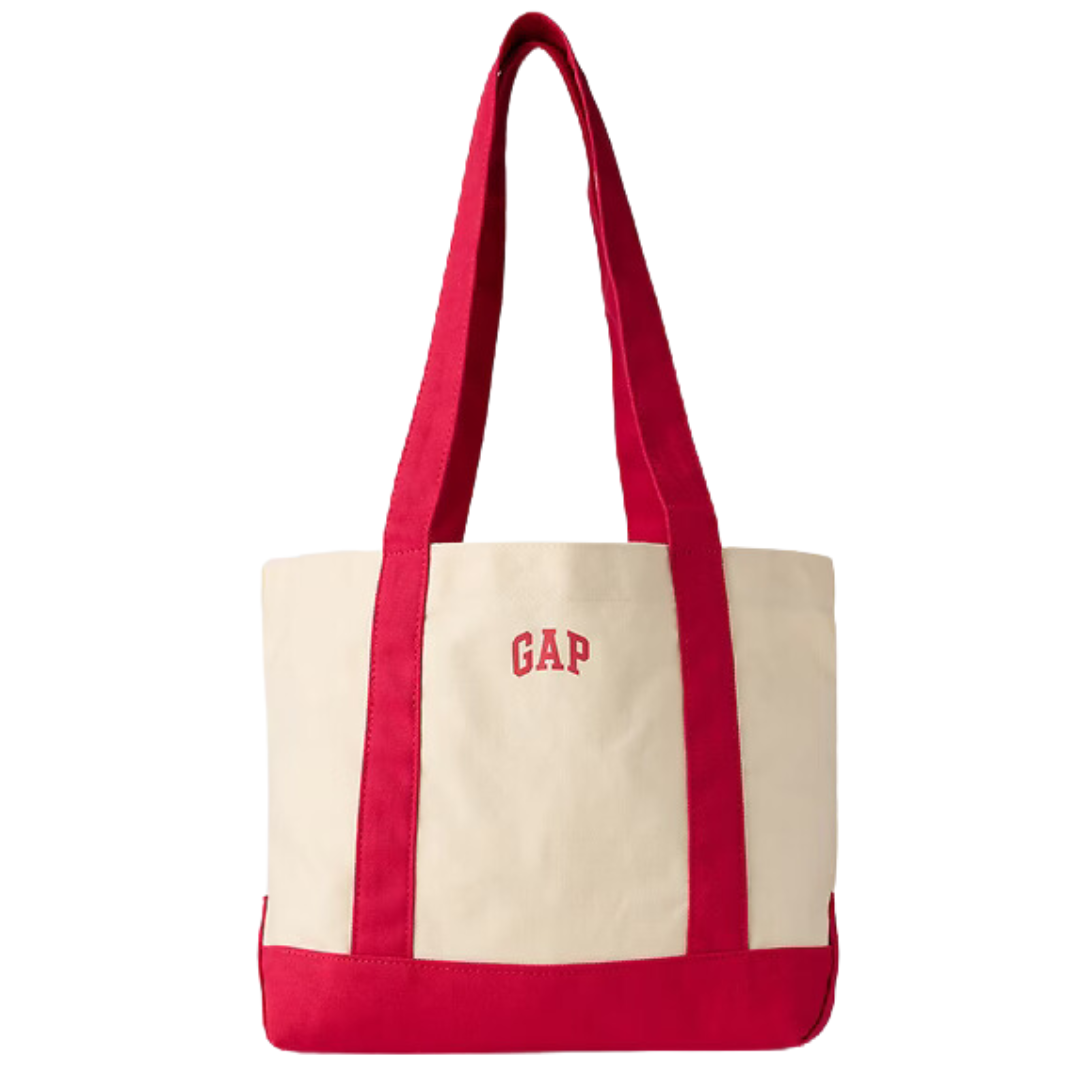 Gap Logo Canvas Tote Bag (Modern Red)