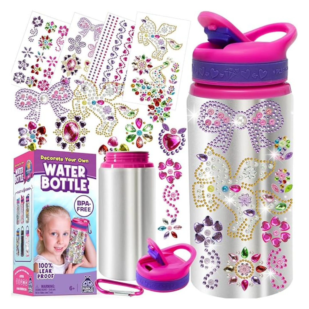 Purple Ladybag Decorate Your Own Water Bottle Kits